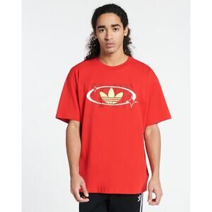 NEW Adidas Trefoil Forever Tee Red T-Shirt Men's Size Small Short Sleeve HC2115